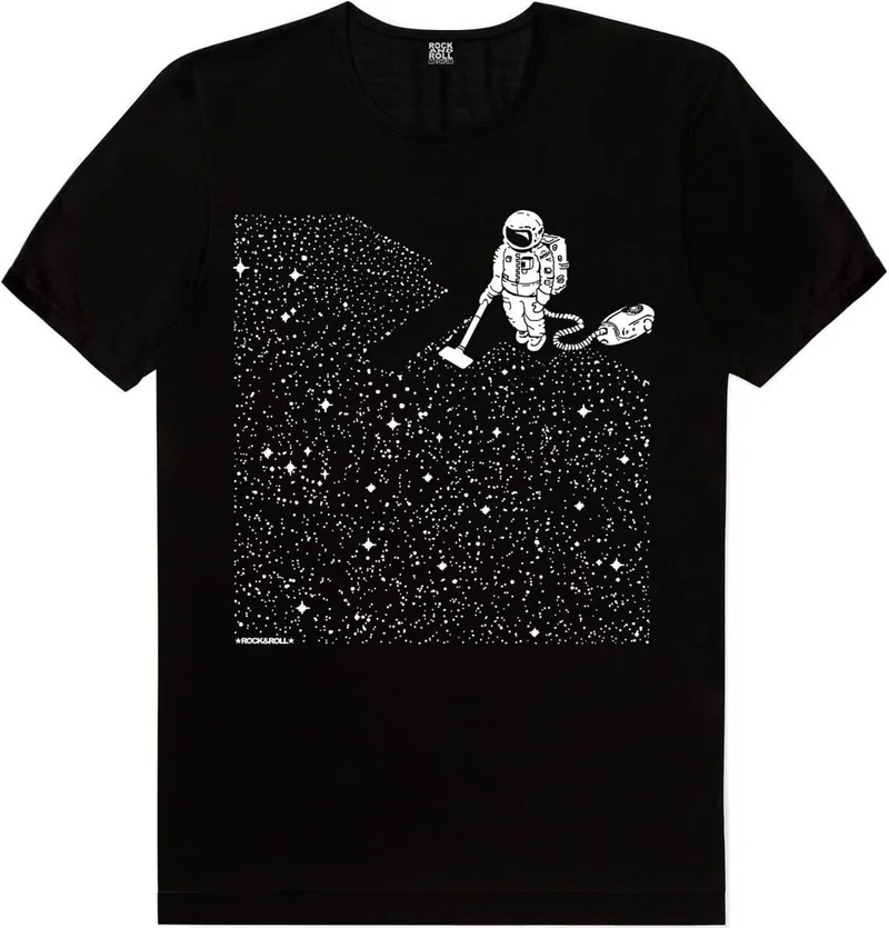 روك اند رول Astronaut with Bicycle, Astronaut with Broom Men's 2-Piece Eco Pack T-Shirt
