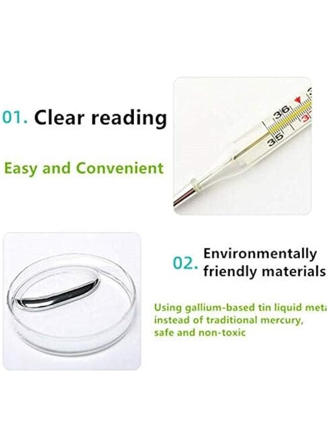Gonice thermometer Mercury Free Glass Thermometer Large Screen Clinical Temperature Measurement Device Kids Adults Thermometer Crude 1pcs  - Image 3