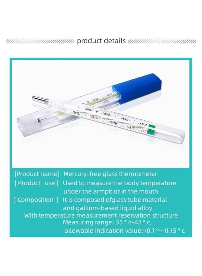 Gonice thermometer Mercury Free Glass Thermometer Large Screen Clinical Temperature Measurement Device Kids Adults Thermometer Crude 1pcs  - Image 5