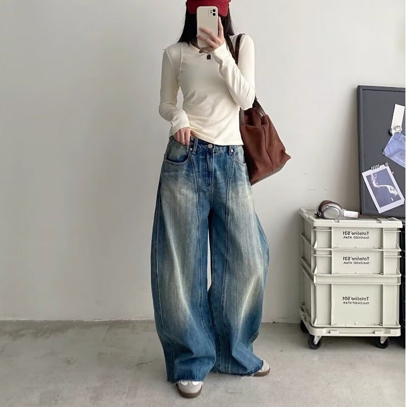 Unisex Casual Daily Denim Jeans - Image 3