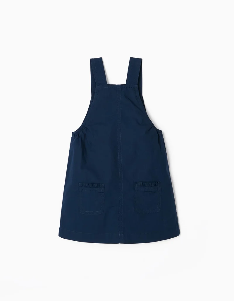 Zippy Pinafore Dress for Baby Girls, Dark Blue