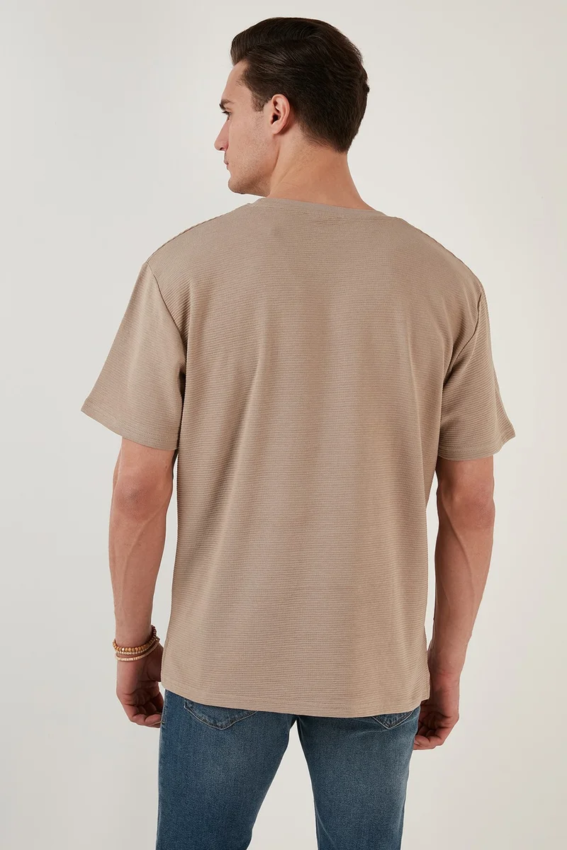 Buratti Crew Neck Single Pocket Cotton Oversize T Shirt Men's T Shirt 5902305