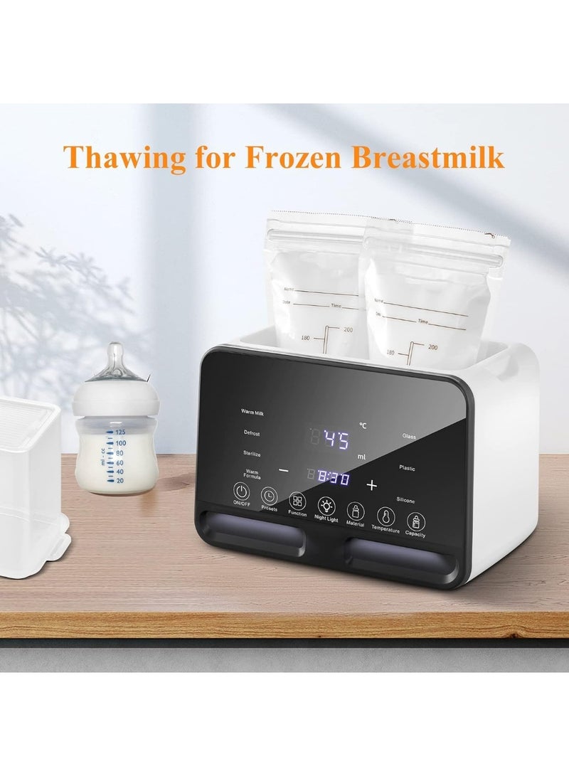 نورا جهاز تسخين زجاجات الاطفال، سخان حليب 9 في 1 لتركيبة حليب الثدي، تسخين مستمر لمدة 48 ساعة، مع اذابة الثلج، برطمانات طعام الاطفال الساخنة، التعقيم، الذوبان، تحكم دقيق في درجة الحرارة، يناسب - Image 5