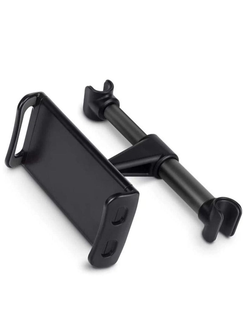 Car Headrest Mount Tablet Holder Universal 360 Rotating Car Seat Stand Cradle for iPhone/iPad/Tablets/Smartphones 4" to 11" Wide 360° Rotation - Image 1