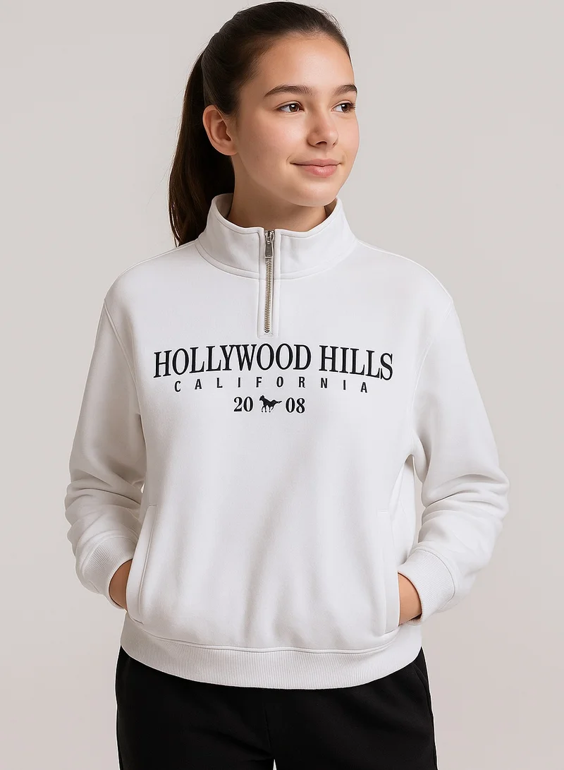 victor and jane Half-Zip Pullover – “Hollywood Hills California” | 100% Cotton Fleece, 280 GSM