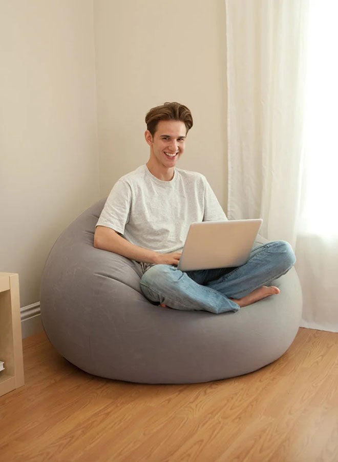 INTEX Beanless Bag Inflatable Lounge Chair Grey 114x114x71cm - Image 4