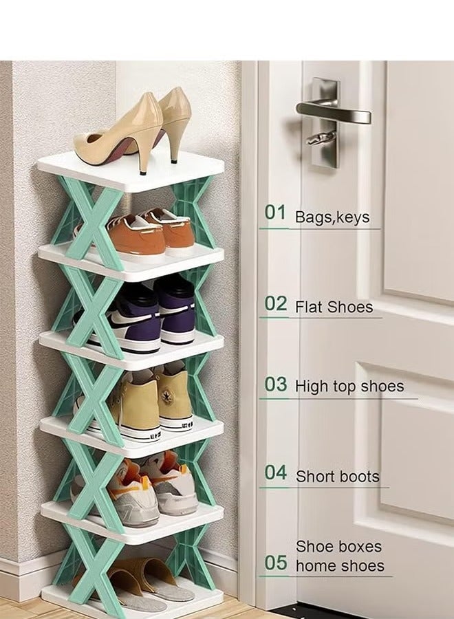 Generic 9-Layer Stackable Plastic Shoe Rack|Independent Shoe Cabinet, Compact Space|Stable Design of X Rack/Easy to Clean, Multifunctional Shoe Tower  - Image 4