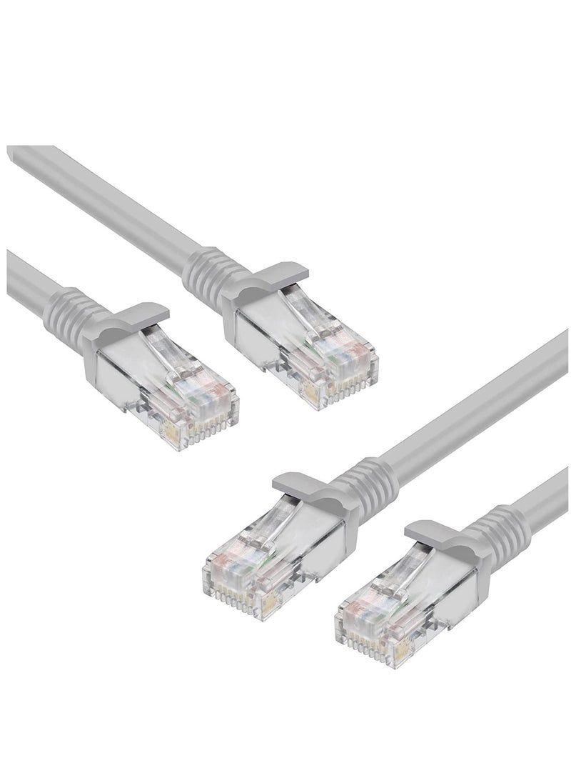 LEDIN - High Speed(15M/49.2 Feet) RJ45 Cat 6 Ethernet Patch Cable LAN Cable Compatible for PS4 PS3 Nintendo Switch Raspberry Pi 4 Smart TV Computer Modem Router Gray - Image 1