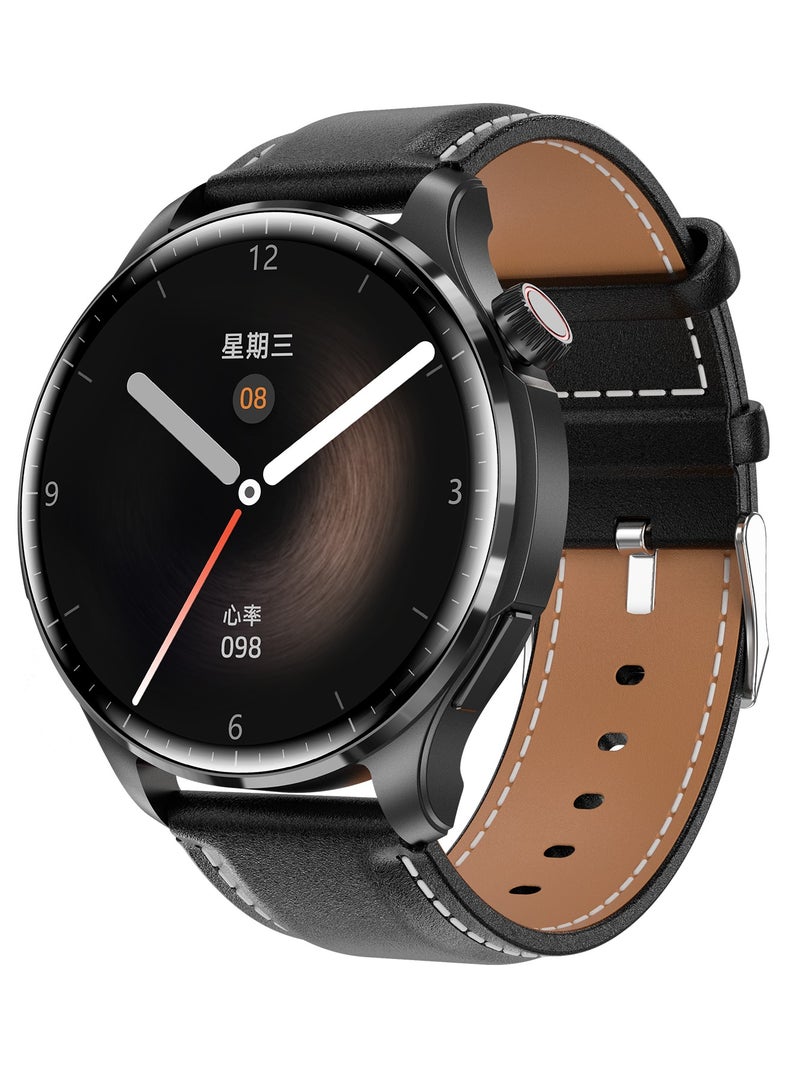 AROAQ M13 Smart Watch,1.60" IPS HD Screen Health Monitoring Watch, Ip68 Waterproof GPS Smart Wrist Watch With Multiple Sports Mode, Heart Rate Body Temperature Blood Pressure Monitoring, (Black and Brown) - Image 1