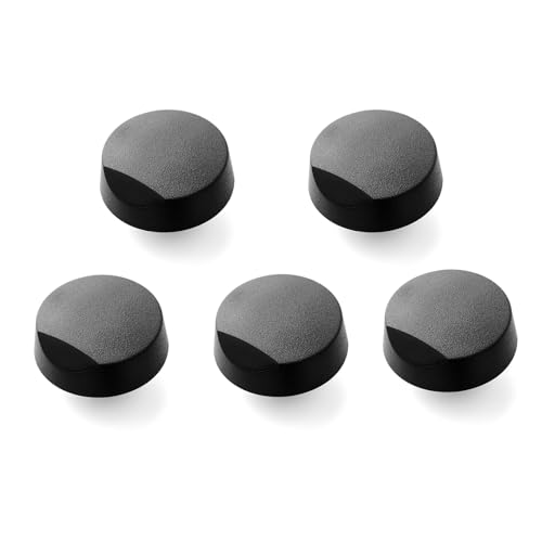 Anniparts 82977 82974 Cooktop Knobs Replacement Parts for Dacor Stove Knob Stove Top Knob Gas Range Oven Knobs Dacor SGM365 SGM304R DE8102161A SGM365S Black Range Top Surface Burner Control Knobs 5 Pcs - Image 1