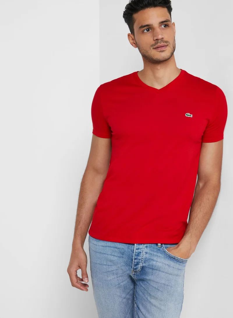 LACOSTE Essential V-Neck  T-shirt