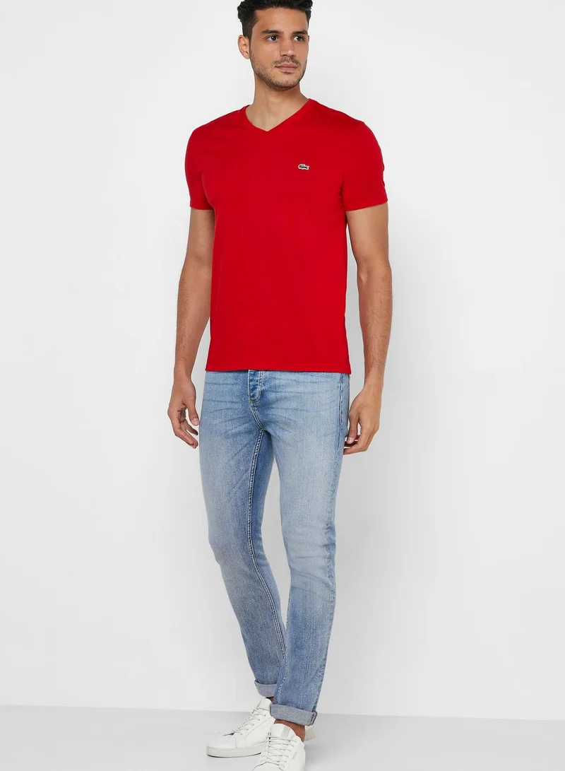 LACOSTE Essential V-Neck  T-shirt