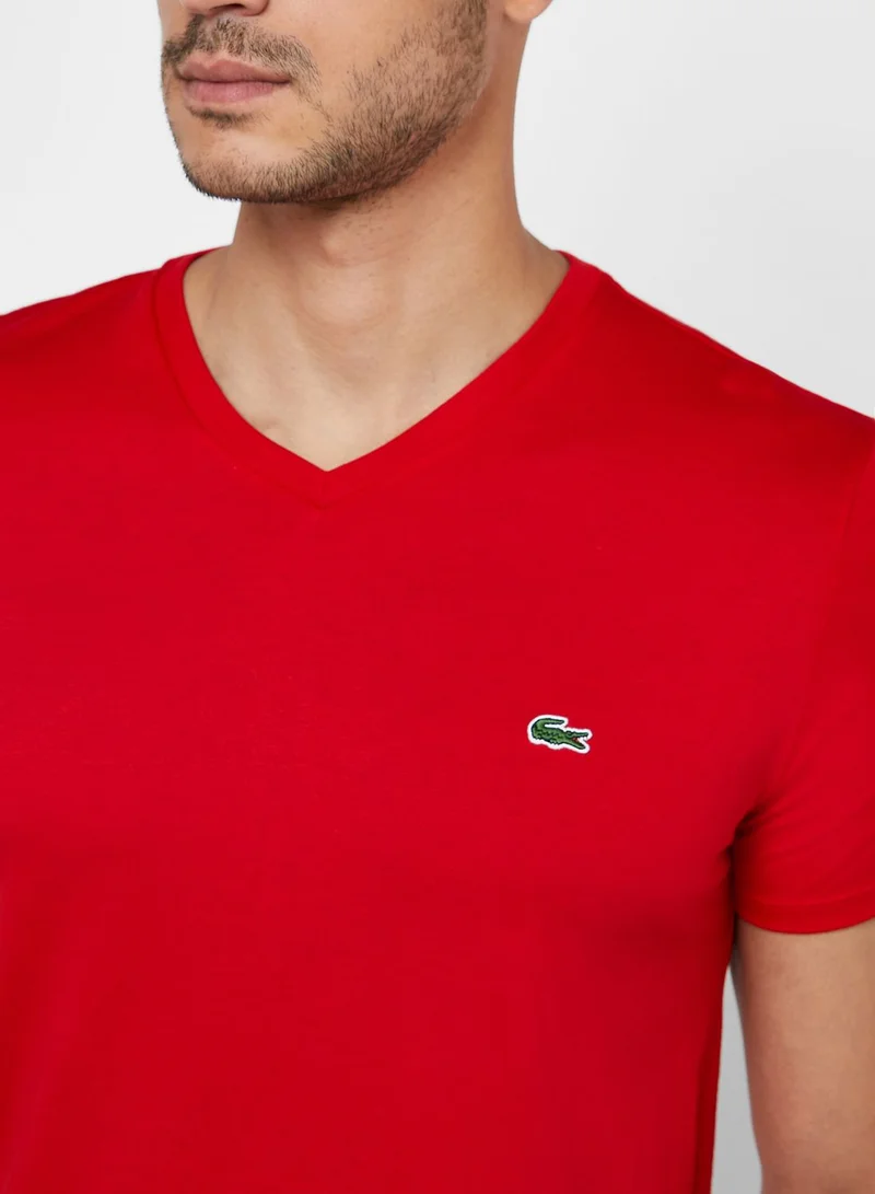 LACOSTE Essential V-Neck  T-shirt