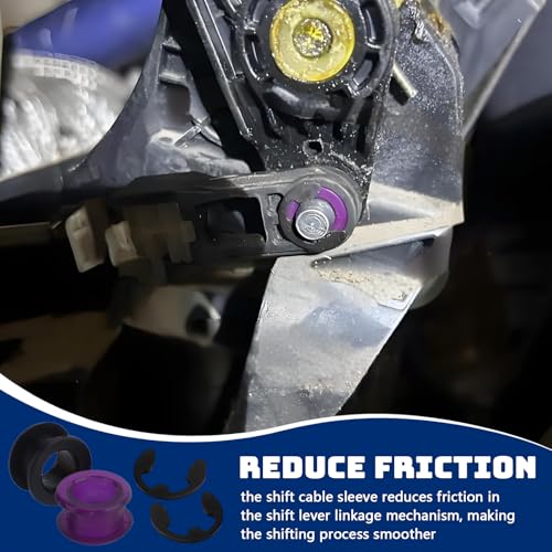 vvag 2PCS Shift Cable Bushing with 2PCS Clips,Shifter Cable Bushing Compatible with Saturn Toyota Pontiac Jeep Chevrolet,Shift Linkage Bush Repair Tool Kit Replace 33835-08010 33820-02370 - Image 3