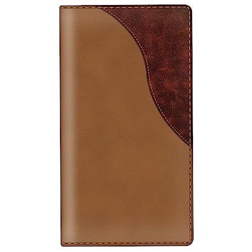 FEDUS Cheque Book Holder, Vegan Leather Expanding Handmade Multiple for Cards, Women/Men Wallet, Traveling Wallets, Documents for Office & Home (Brown) - Image 1