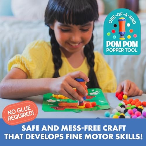 Educational Insights Pom Pom Kit - Arts and Crafts for Kids, Mess Free Crafting Supplies & Projects, Preschool Creativity, DIY Sensory Activity for Toddlers, Creative Gift, Girls and Boys Ages 5+ - Image 5