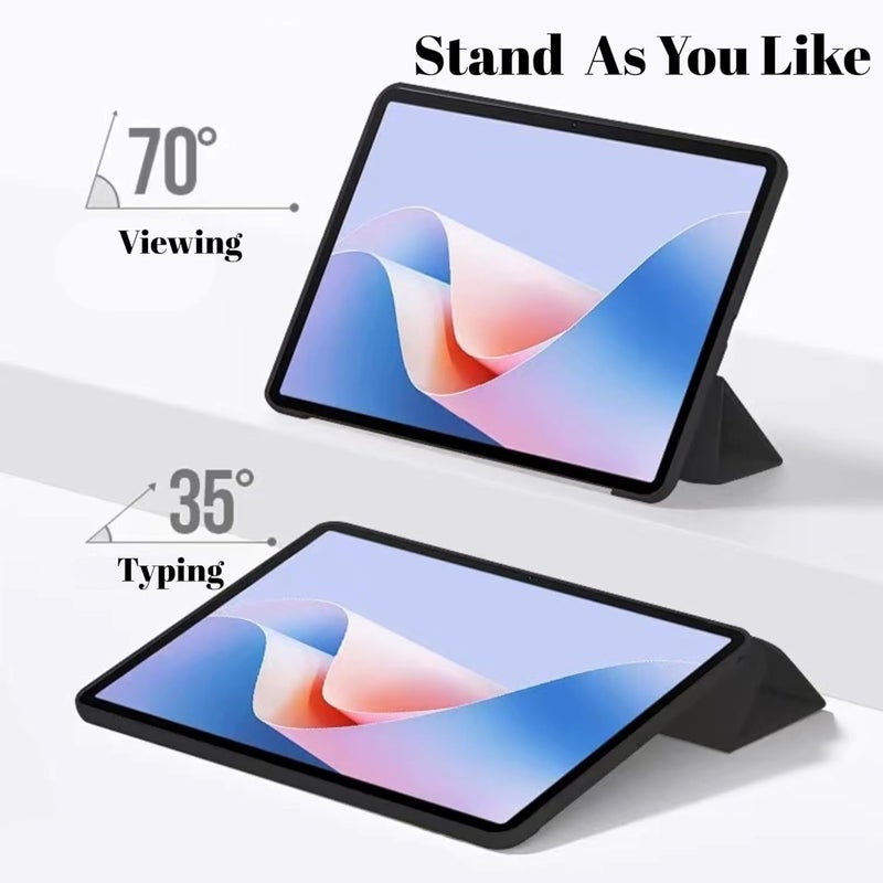 NESLIN غطاء حافظة للجهاز اللوحي متوافق مع Huawei Matepad 11.5s" 2026/2024، حافظة ثلاثية الطي رفيعة مضادة للصدمات من مادة TPU على شكل قرص عسل مع حامل متين + غطاء إيقاظ/إغلاق تلقائي لجهاز Huawei Matepad 11.5s (أسود) - Image 2