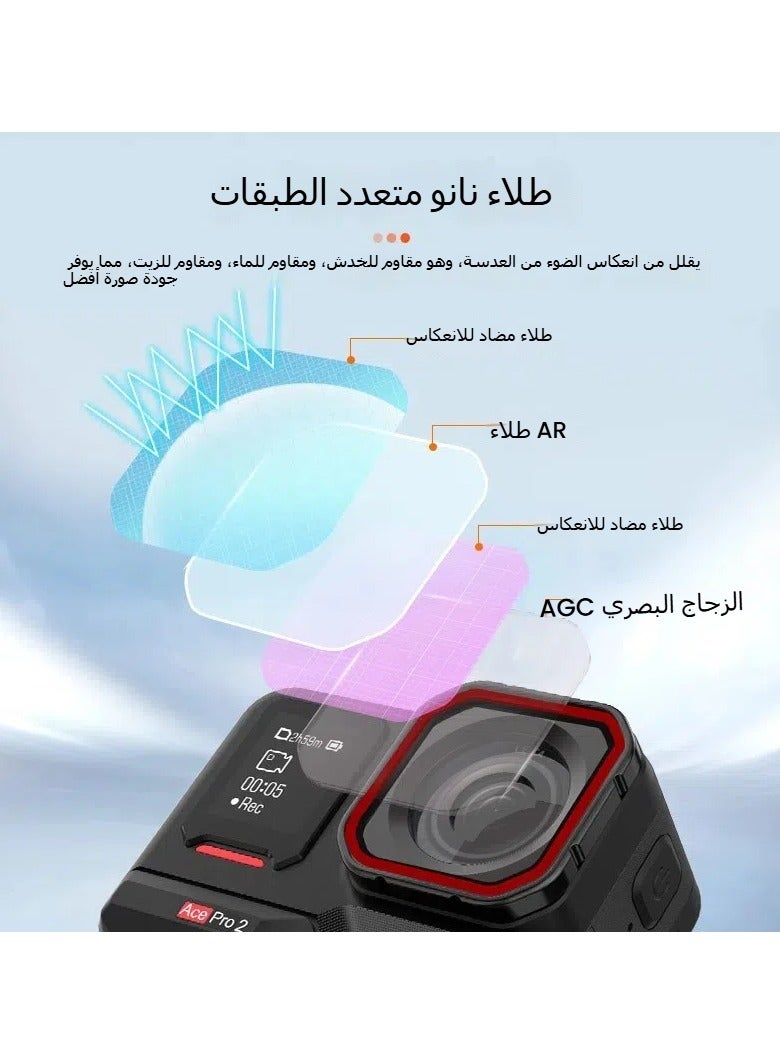 Compatible with Insta360 Ace Pro 2 Action Camera Filters UV Protection ND Damping CPL Polarizer Accessories - Image 2