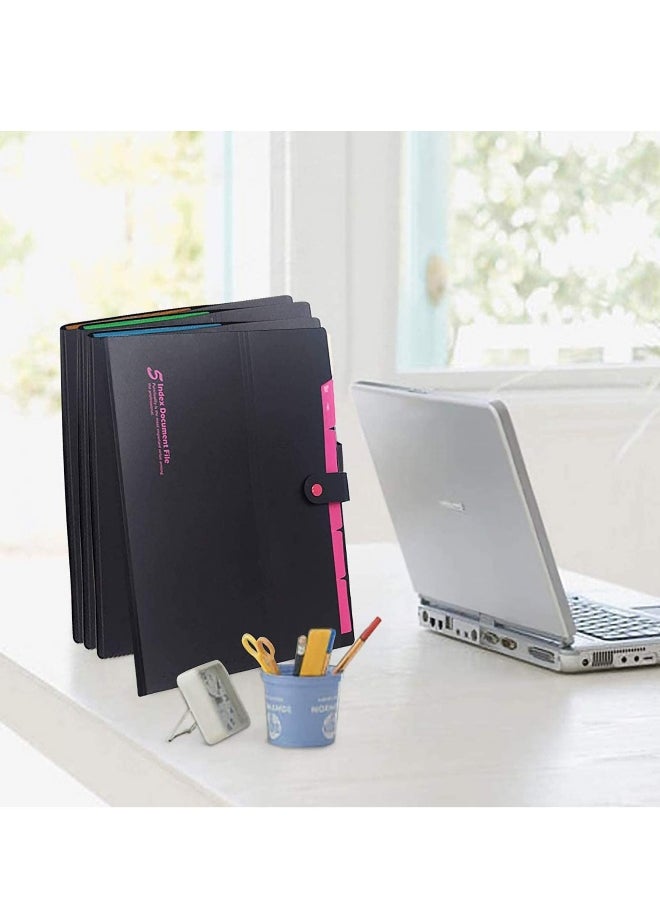 Generic 4 Pack Expanding File Folders 6 Pockets, Accordion File Organizer File Folder Expanding Folders A4 Letter Size Document Organizer for School Office  - Image 5