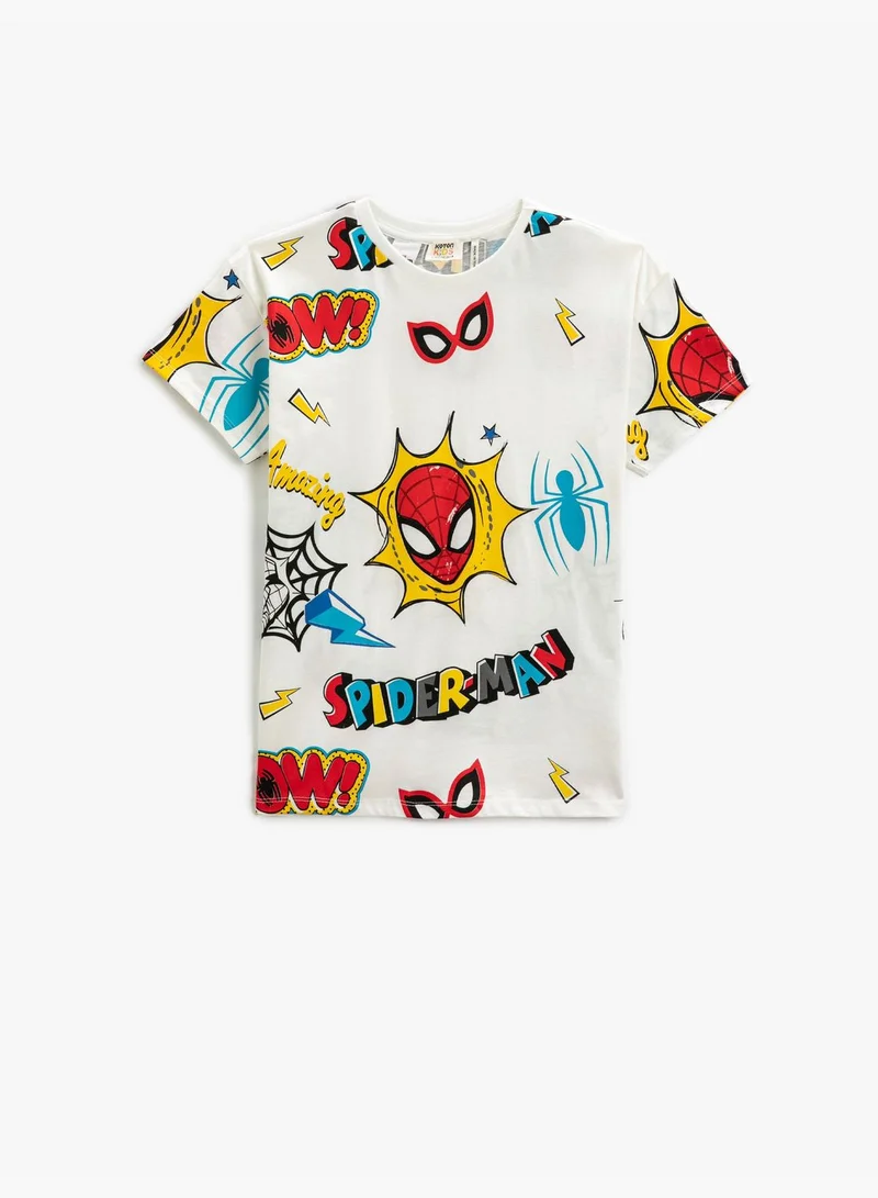 KOTON Spiderman T-Shirt Licensed Short Sleeve Cotton