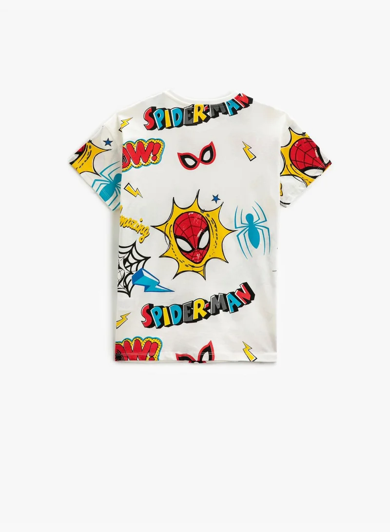 KOTON Spiderman T-Shirt Licensed Short Sleeve Cotton