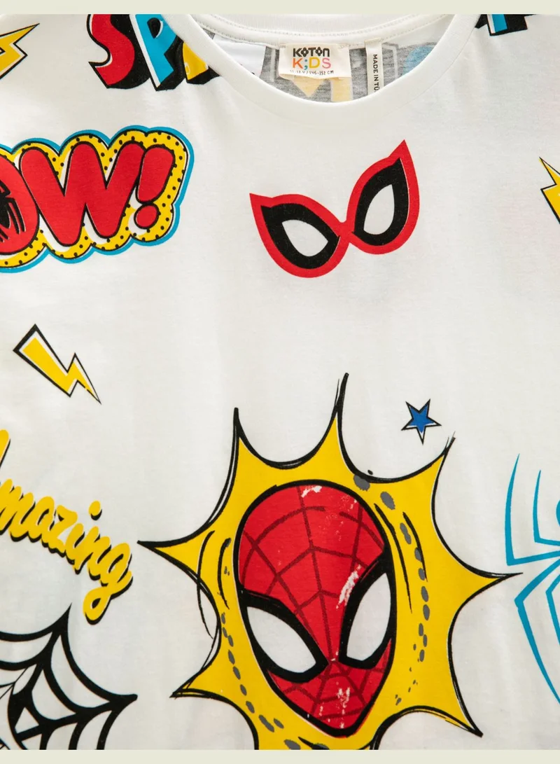 KOTON Spiderman T-Shirt Licensed Short Sleeve Cotton