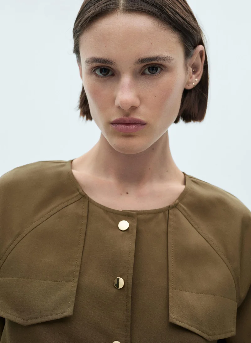 MANGO Pocket Lyocell Jacket