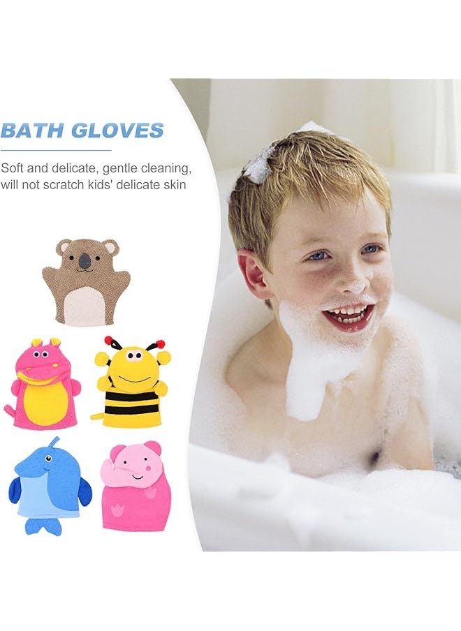 erorex Sponges For Bath 5Pcs Kids Bath Sponge Mitt Glove Baby Sponge Super Soft For Bathing Toddler Cute  - Image 4