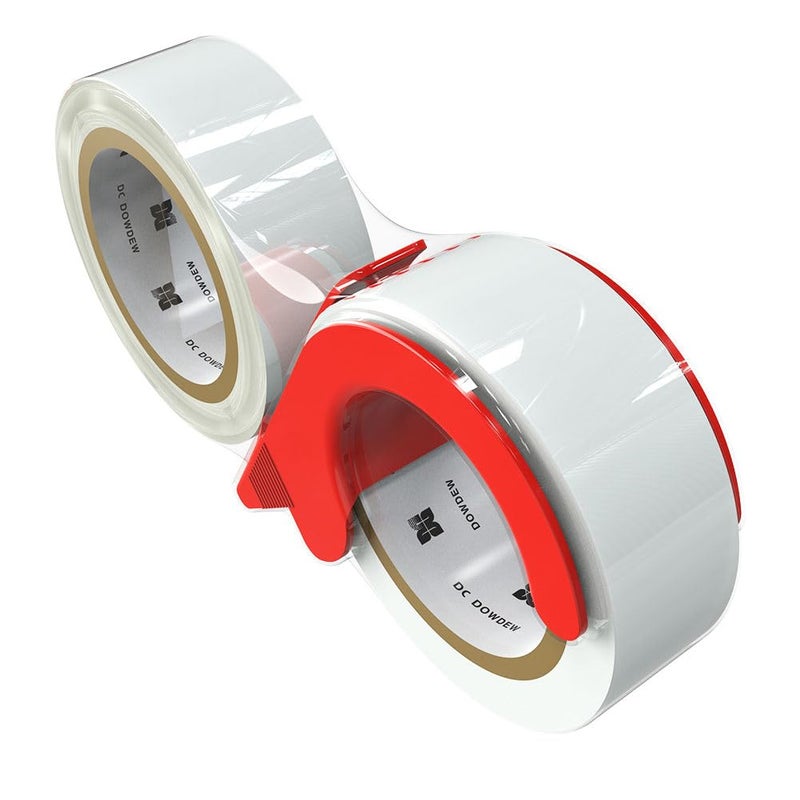 DowDew [110 Total Yards] Clear Packing Tape with Dispenser [2 Pack] Packaging Tape 1.88 Inch x 55 yd Refill Rolls for Shipping Mailing Moving - Image 4