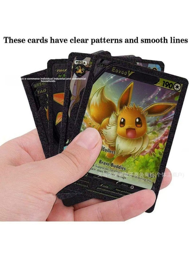 55 Baokemeng Gold Foil Card Pokemon Card Pokemon Pet Elf Table Game Collection-Color:English 55 Black Pictures  - Image 4