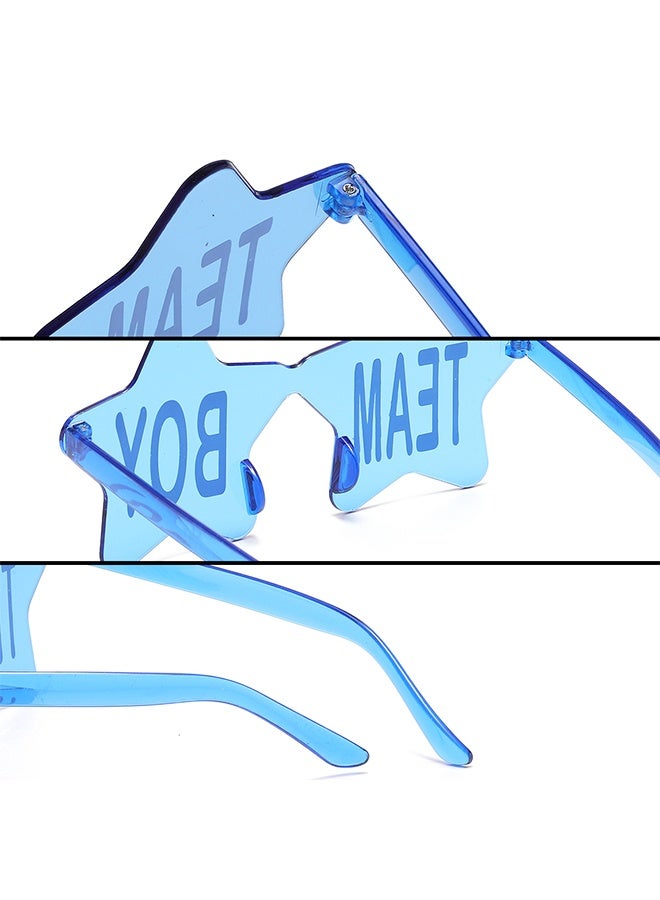 4pcs Sunglasses Pink And Blue For Gender Reveal Party Gender Reveal Ideas Five-Pointed Star Shaped Sunglasses Team Boy/Girl - Image 4