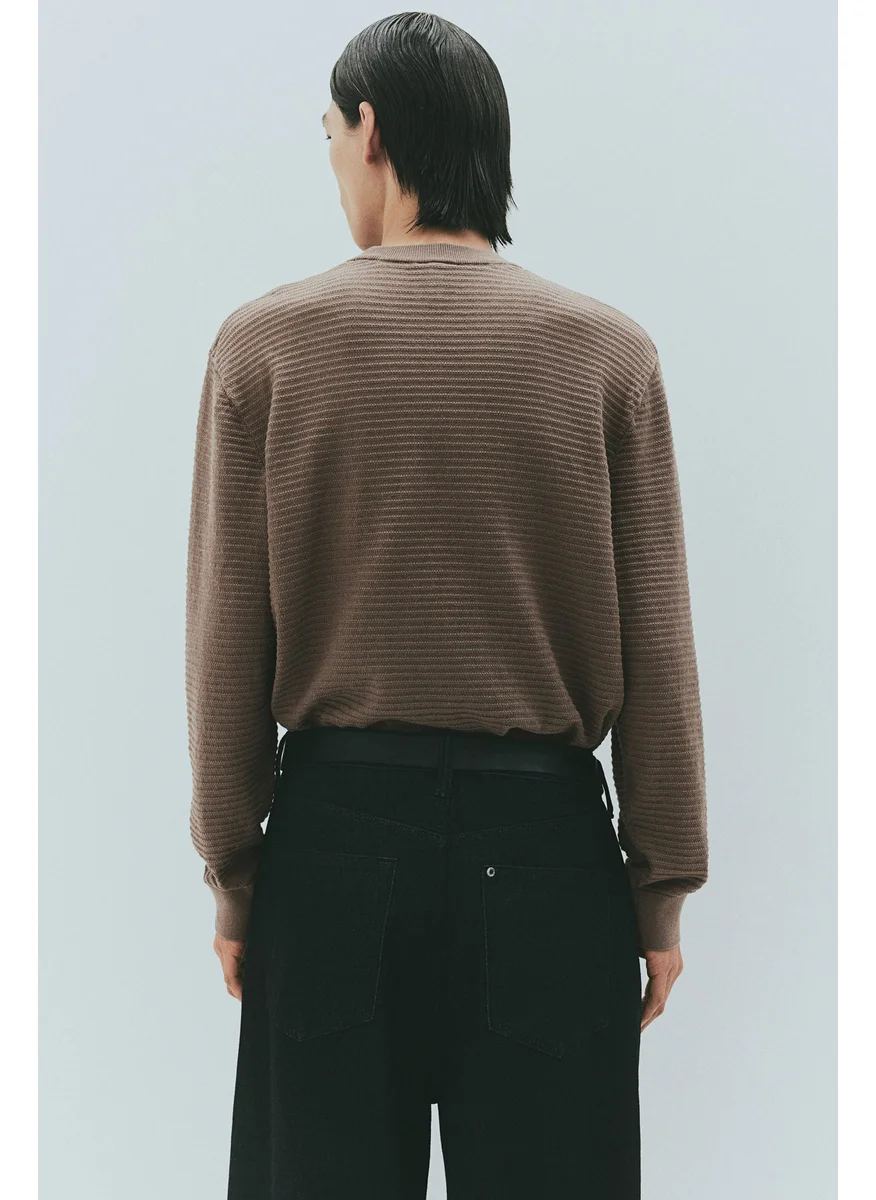 اتش اند ام Regular Fit Textured-Knit Jumper