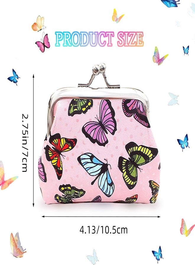 Oyachic 4PCS Butterfly Coin Purse,Leather Change Purse,Small Wallet with Clasp,Small Coin Pouch for Women - Image 5