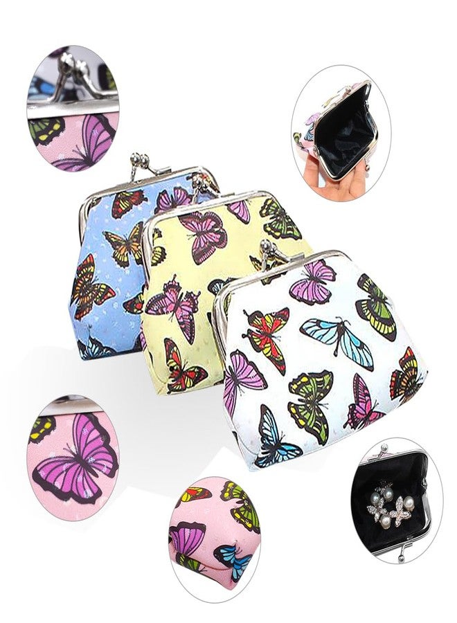 Oyachic 4PCS Butterfly Coin Purse,Leather Change Purse,Small Wallet with Clasp,Small Coin Pouch for Women - Image 4