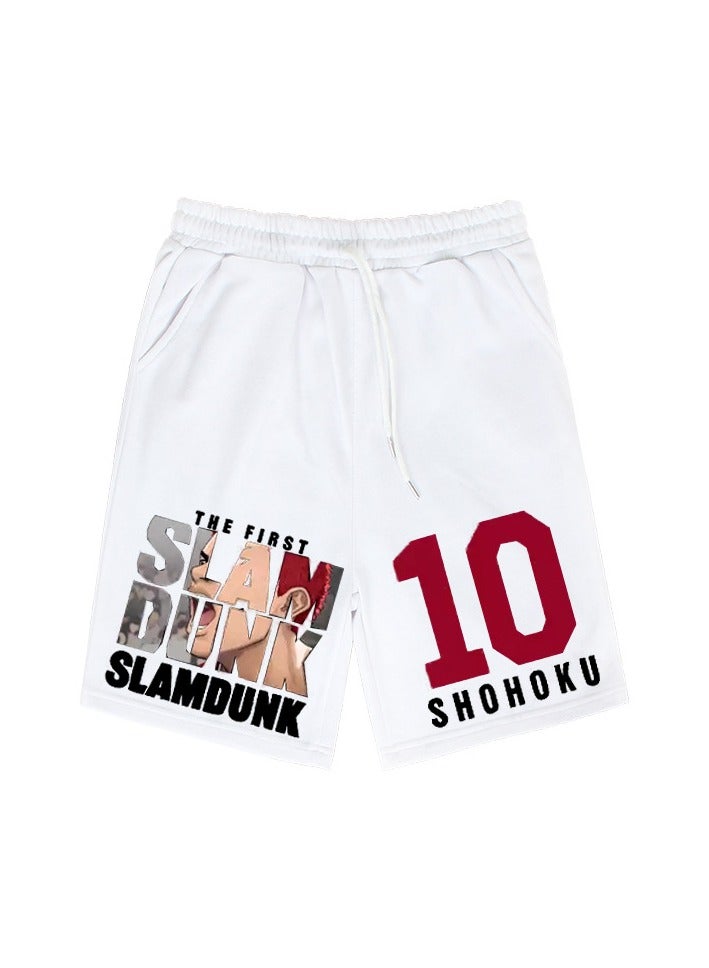 KUYING New Slam Dunk Master Printed Loose Five Point Casual Pants  - Image 1
