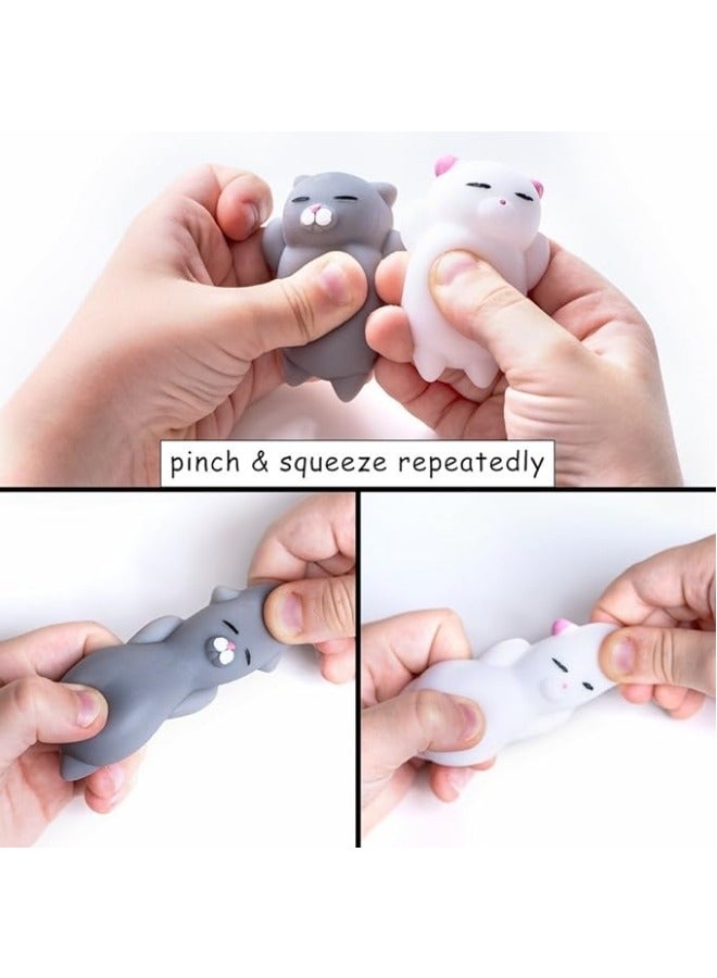 general Squishy Cat Set - 2 Soft Silicone Kawaii Kitties, Top Stress Relief Sensory Gift 2024, Unique Kids & Adults Valentines Day Idea for Him & Her, Best Teenage Girl, Teen Boy & Tween Present - Image 5