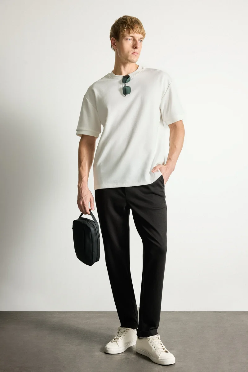 Tailored Fit Double Hem Trousers