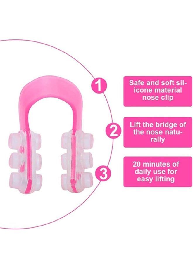 A Set of Black and Pink Nose Up  Lifting Shaping Clip Invisible Shaper Tool,Straightening Beauty Massage Tool Bridge Straightening for Nose Uplifting Crooked Women Men Bridge Wide Lifter Men's - Image 2