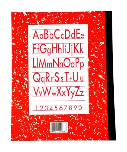 School Smart Skip-A-Line Composition Books - Grade 3, 50 sheets, Red - Image 2