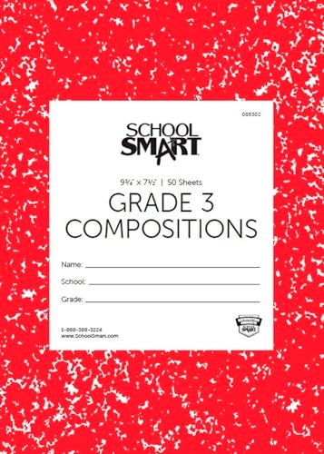 School Smart Skip-A-Line Composition Books - Grade 3, 50 sheets, Red - Image 1