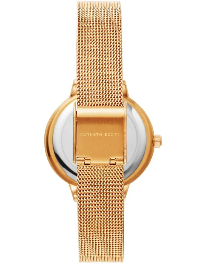 KENNETH SCOTT Kenneth Scott K22523-RMKW Women's Analog Display Watch & Stainless Steel Strap Rose Gold