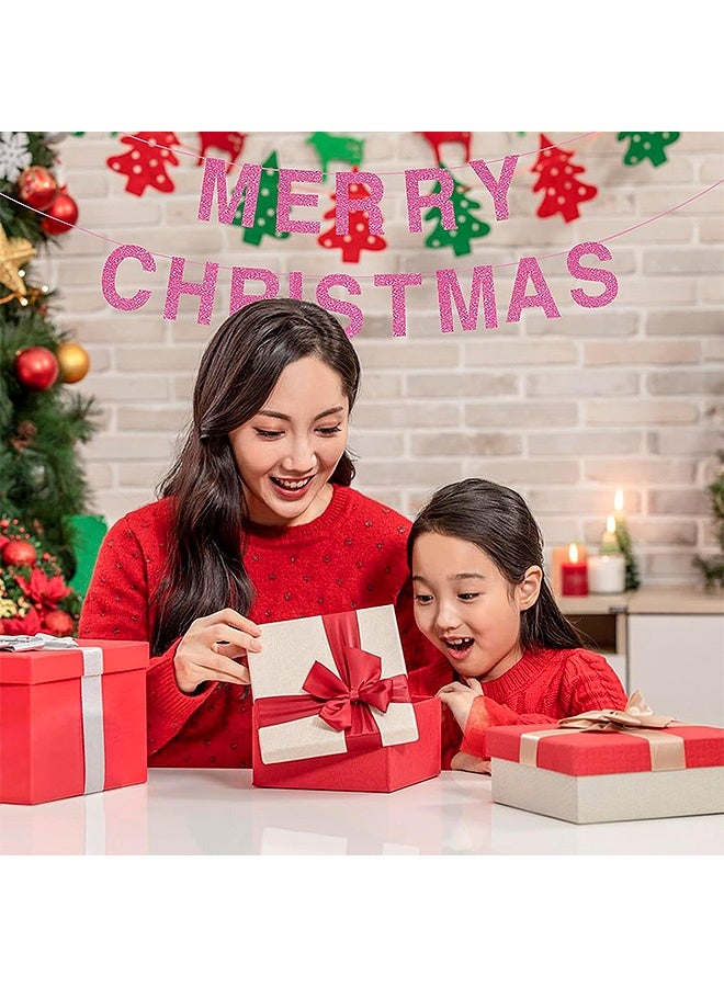 إم إكس إن مجموعة لوازم حفلات أعياد الميلاد، 116 قطعة من اللافتات اللامعة القابلة للتخصيص من أجل ديكور شخصي لعيد ميلاد المرأة، لافتة مخصصة تتضمن 111 حرفًا ورقمًا و3 حبال و2 جهاز خيط (وردي) - Image 3