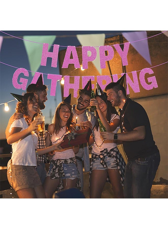 إم إكس إن مجموعة لوازم حفلات أعياد الميلاد، 116 قطعة من اللافتات اللامعة القابلة للتخصيص من أجل ديكور شخصي لعيد ميلاد المرأة، لافتة مخصصة تتضمن 111 حرفًا ورقمًا و3 حبال و2 جهاز خيط (وردي) - Image 4