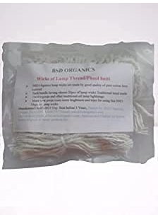 BSD Organics BSD Organics Wicks of Pure Cotton Lamp ThreadPhool battivilakku thiri 50 Bundles  - Image 1