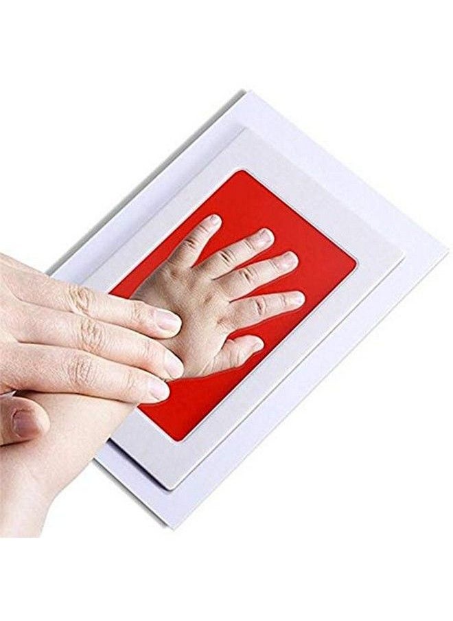 Grab Classy Safe Inkless Baby Handprint And Baby Footprint Ink Pad With Imprint Cards 100% Nontoxic & Mess Free Safe For Newborn Baby And Toddlers (Red 06 Months)  - Image 5