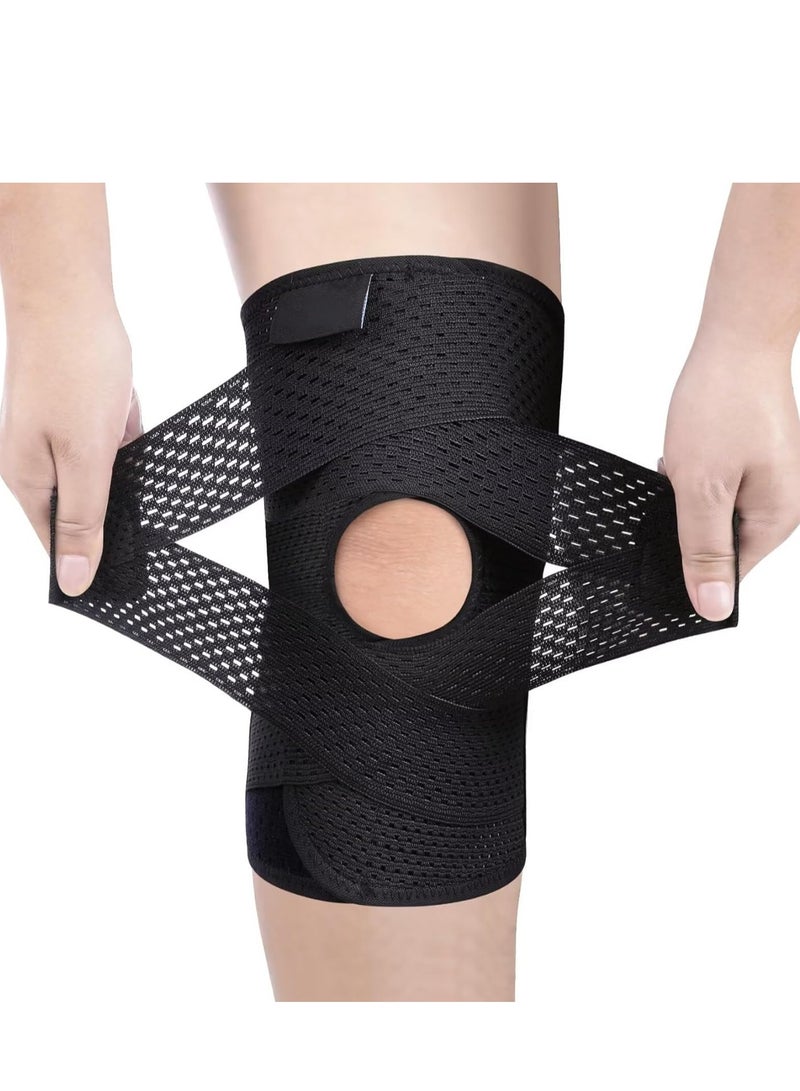 Soofam Professional Knee Brace for Knee Pain, Compression Knee Support with Mesh Weave Tech, Knee Wrap with Ultra-Soft Bandage for Running, Workout, Hiking, All Sports XXL - Image 1