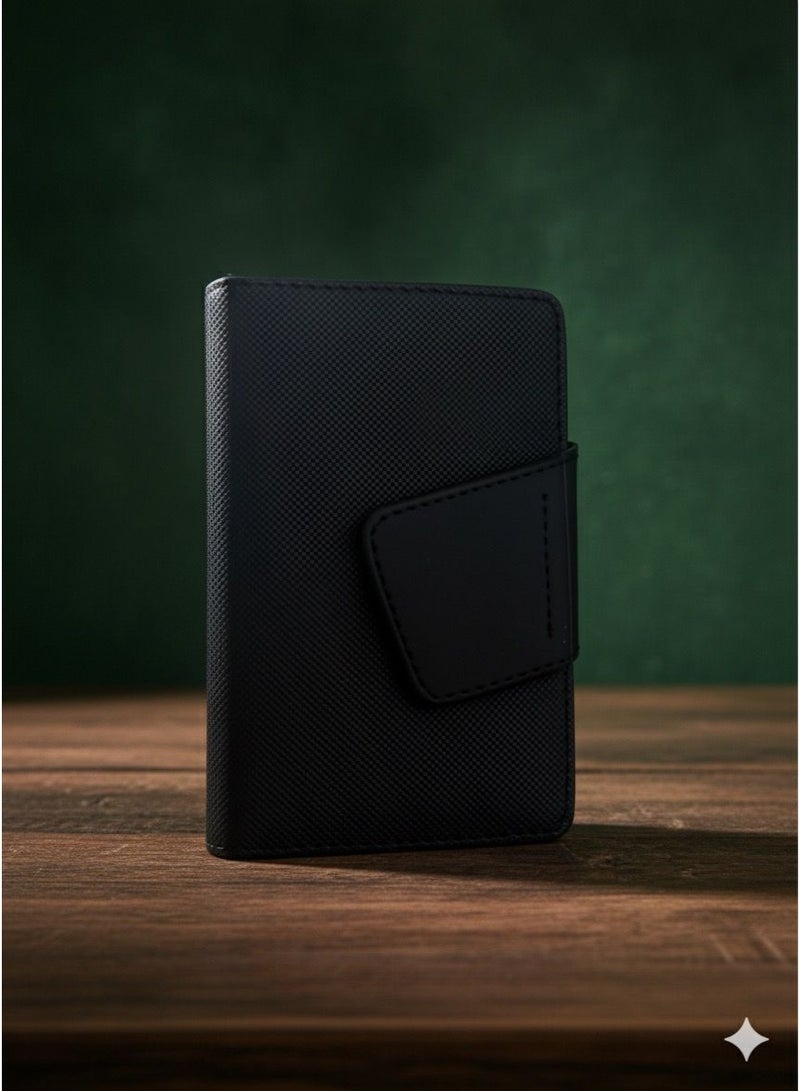 Black Leather Card Holder – Elegant, Slim & Durable Wallet for Everyday Use - Image 1