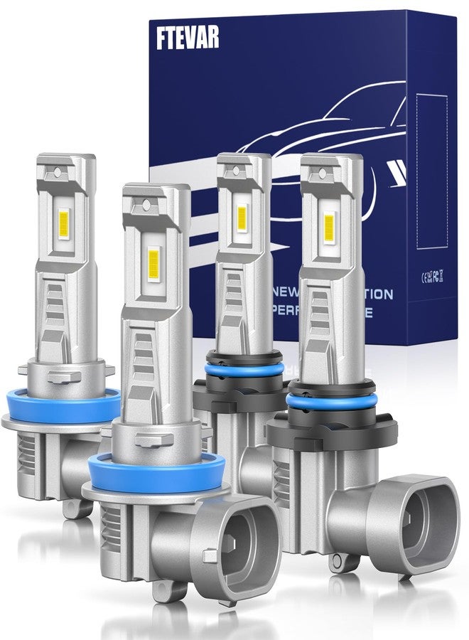 FTEVAR 9005 H 11 Combo Bulbs, Super Bright, Fanless 1:1 Mini Size, Pack of 2 - Image 1
