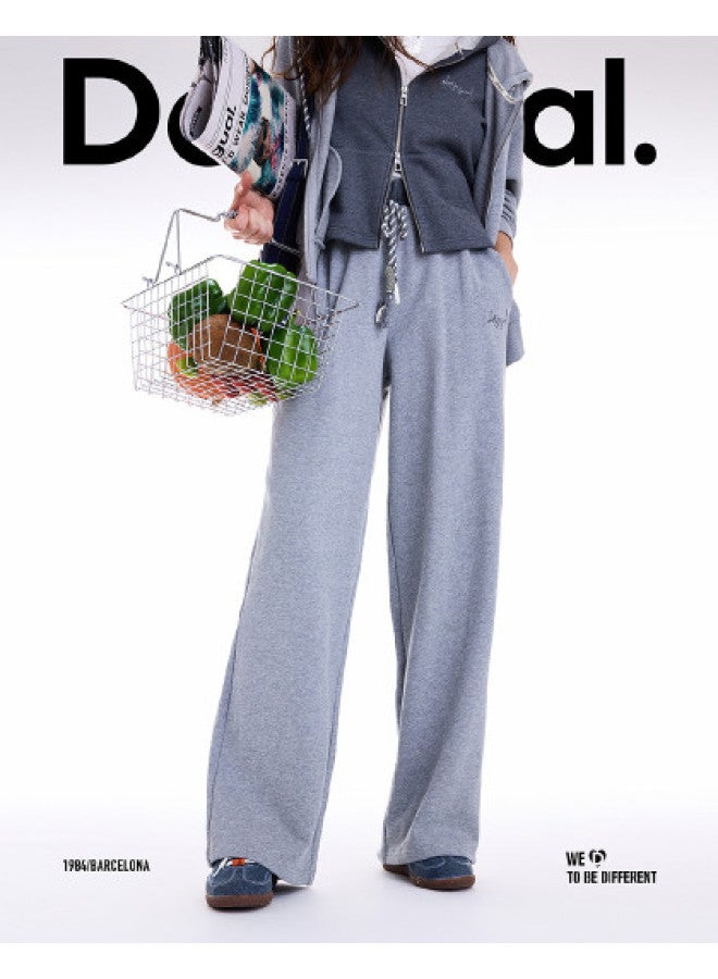DESIGUAL 25 مجموعة جديدة لخريف/شتاء بنطلون نسائي كاجوال مزين بخطوط ملونة وحزام مزدوج - Image 1