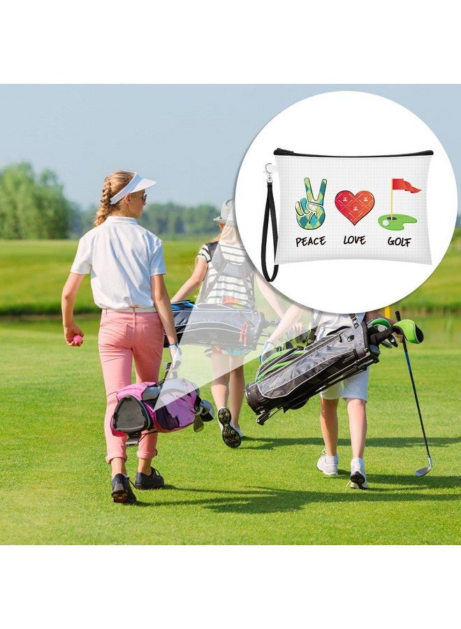 Kacctyen 4 Pieces Golf Gifts Lady Golf Cosmetic Bags Golf Player Gifts Golfer Makeup Bag Inspirational Golf Pouch Zipper Golf Wristlet Wallet Golf Accessories For Women Golf Lover Player, 4 Styles - Image 4